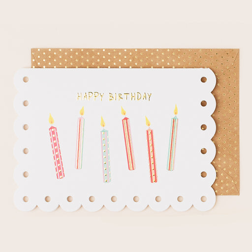 Greeting Card - Broderie Birthday Candles