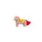 Horse Polkadot Brown Brooch