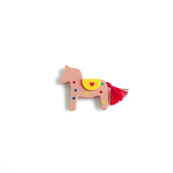 Horse Polkadot Brown Brooch