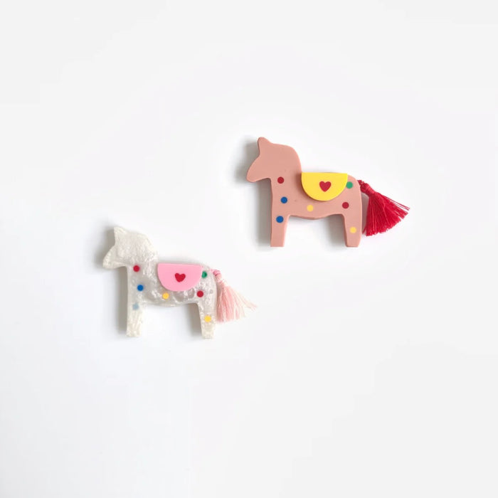 Horse Polkadot Brown Brooch