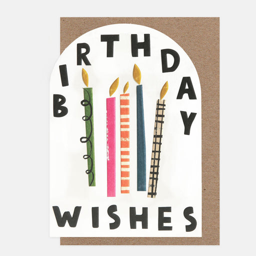 Greeting Card - Arched Birthday Wishes Candles