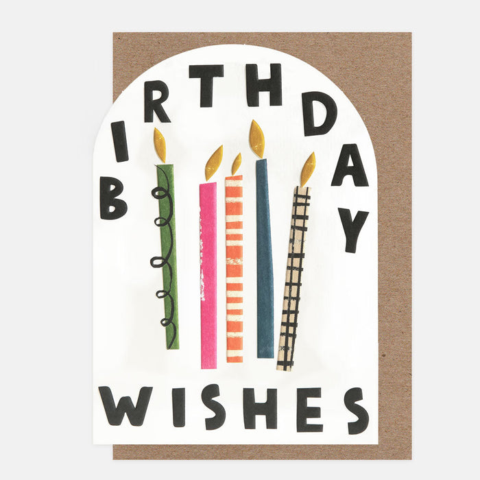 Greeting Card - Arched Birthday Wishes Candles