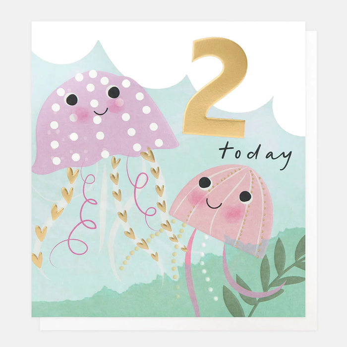 Greeting Card - Bubbles 2 Today Jellyfish