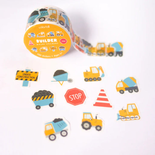 Builder Decorative Washi Stickers for Journaling (Scrapbooking)
