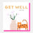 Greeting Card - Colour Pop Get Well Cat Vase