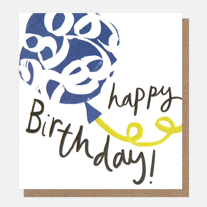 Greeting Card - Doodle Birthday Blue Balloon
