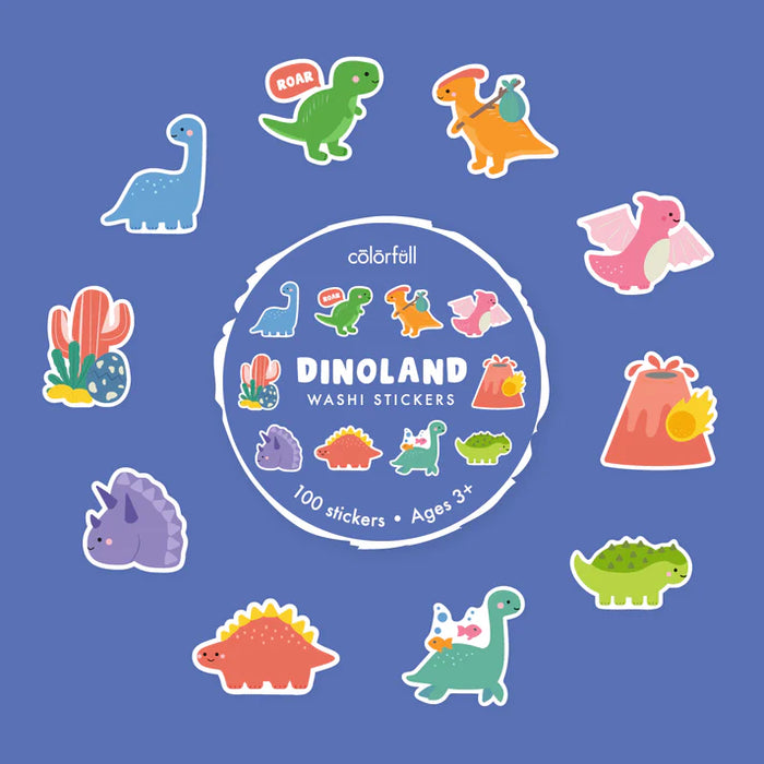 Dinoland Decorative Washi Stickers for Journaling (Scrapbooking)