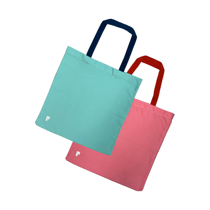 Eco-Tote Bag Medium - Blue with Dark Blue Handle