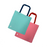 Eco-Tote Bag Medium - Dark Pink with Orange Handle