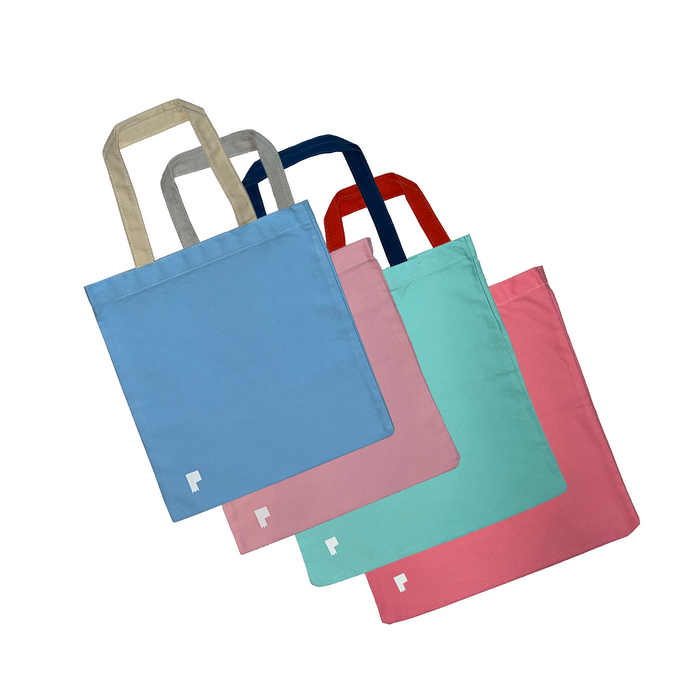 Eco-Tote Bag Medium - Dark Pink with Orange Handle