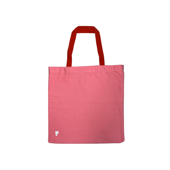 Eco-Tote Bag Medium - Dark Pink with Orange Handle