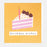 Greeting Card - Geometric Birthday Cake on Mustard