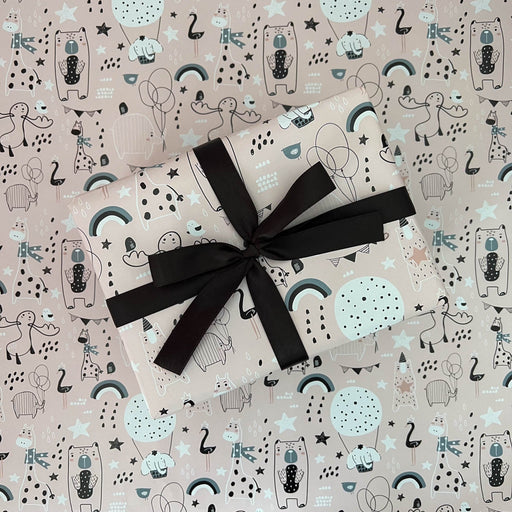 Gift Wrapping Paper Roll 3 Sheets - Baby Party
