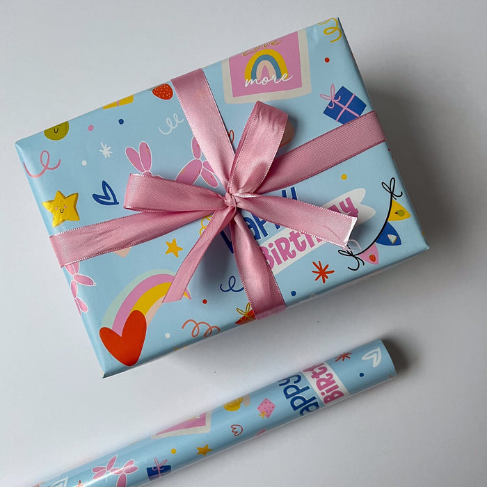 Gift Wrapping Paper Roll 3 Sheets - Birthday Balloons
