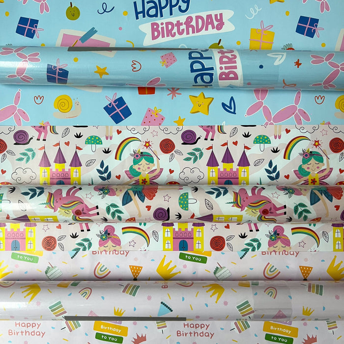 Gift Wrapping Paper Roll 3 Sheets - Birthday Balloons