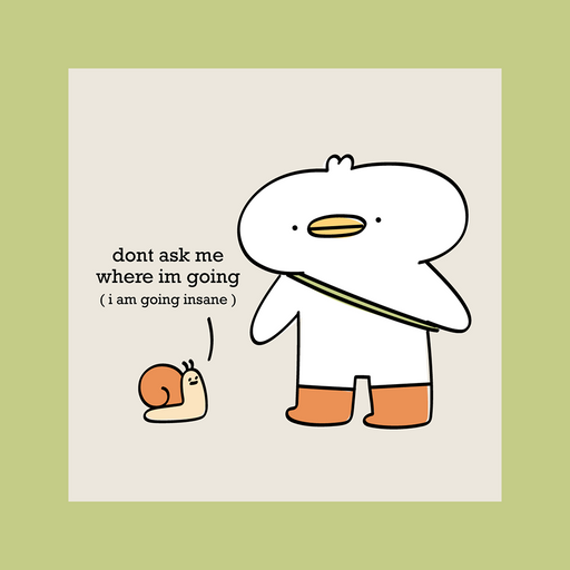 Going Insane Duck Card (15x15cm)