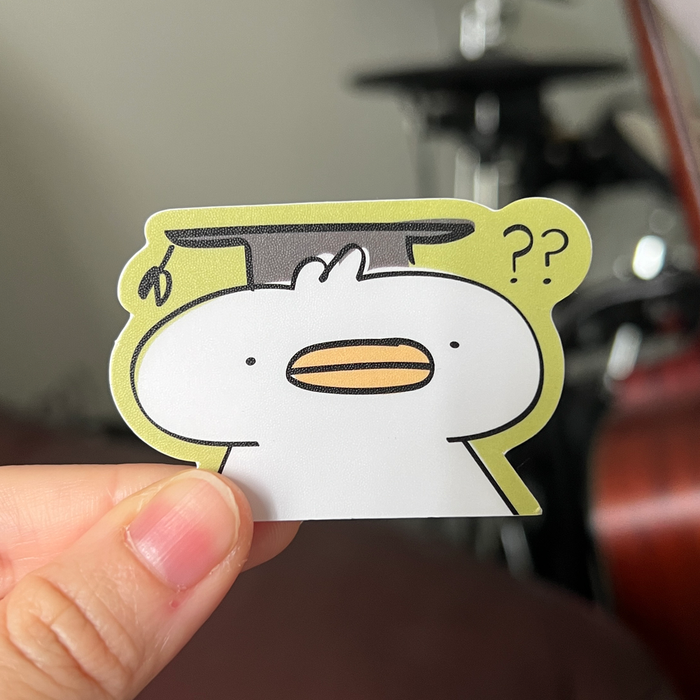 Grad Duck Sticker (Vinyl)