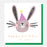 Greeting Card - Bday Rabbit Purple Party Hat