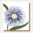 Greeting Card - Blank Blue Flower & Leaf
