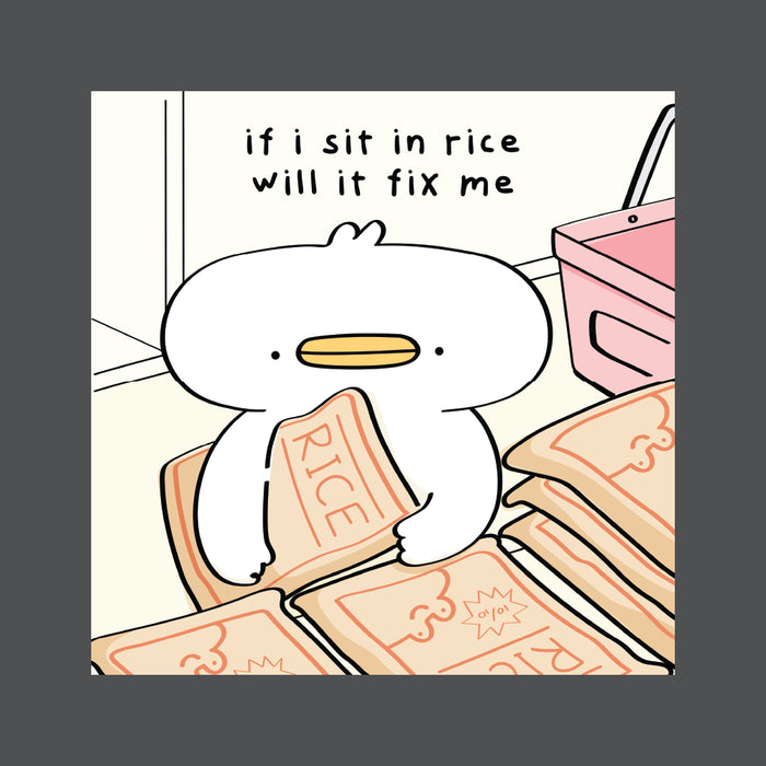 If I Sit in Rice Card (15x15cm)