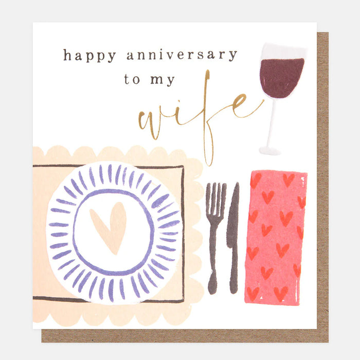 Greeting Card - Joyful Note Anniversary Wife