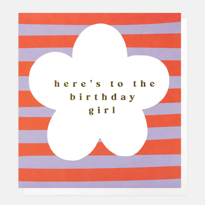 Greeting Card - Lots of Love Birthday Girl Flower