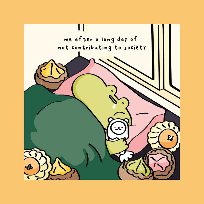 Me After A Long Day Card (15x15cm)