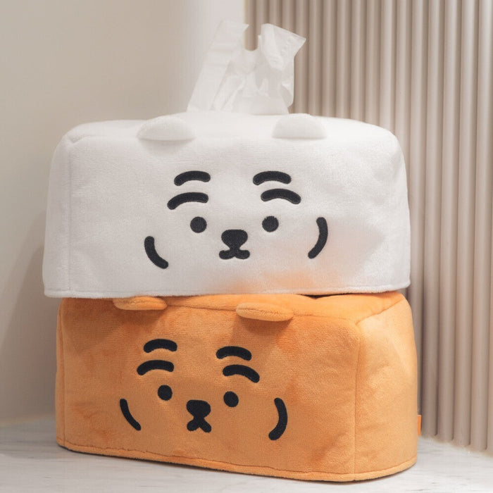 Muzik Tiger Tissue Box Cover - White Tiger