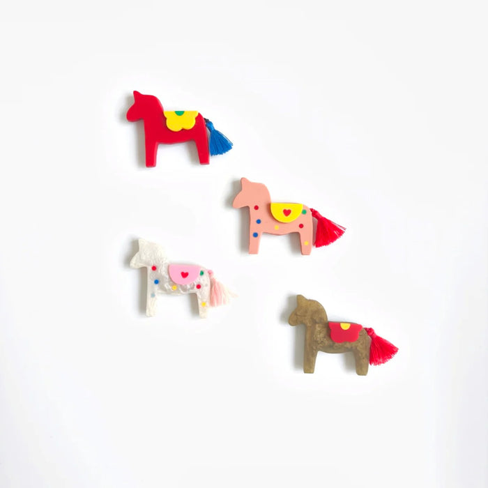 Horse Polkadot Brown Brooch