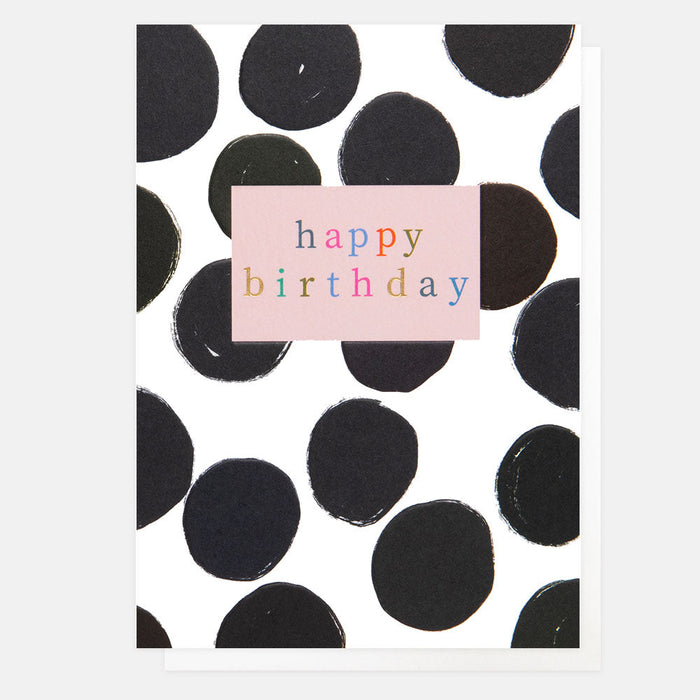Greeting Card - Pattern Work Birthday Mono Spot