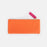 Rectangle Pencil Case Orange Slogan