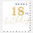 Greeting Card - Gold Happy 18th Birthday