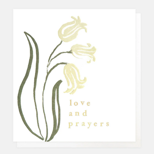 Greeting Card - Love And Prayers White Flowers