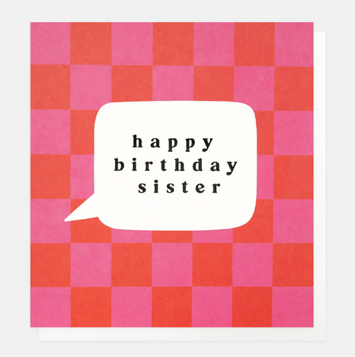 Greeting Card - Lots of Love Sister Red Pink
