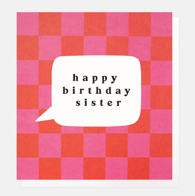 Greeting Card - Lots of Love Sister Red Pink