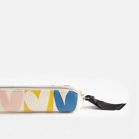 Pencil Case Multi Check Hearts
