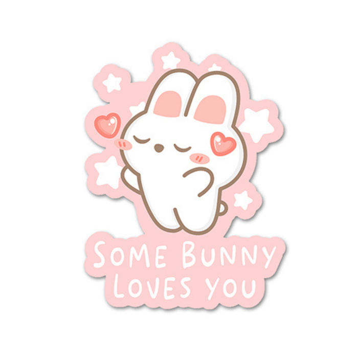 Sticker Flake - Love Pun Bunbun