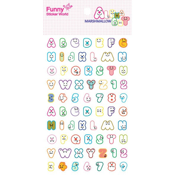Sticker - Marshmallow Alphabet