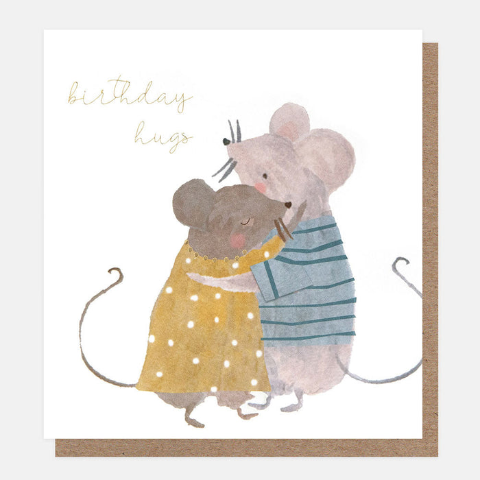 Greeting Card - Tiny Moments Birthday Hugs Mice