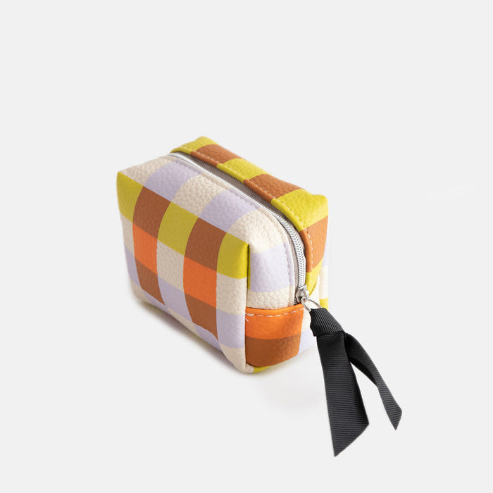 Ultra Mini Cosmetic Bag Multi Check