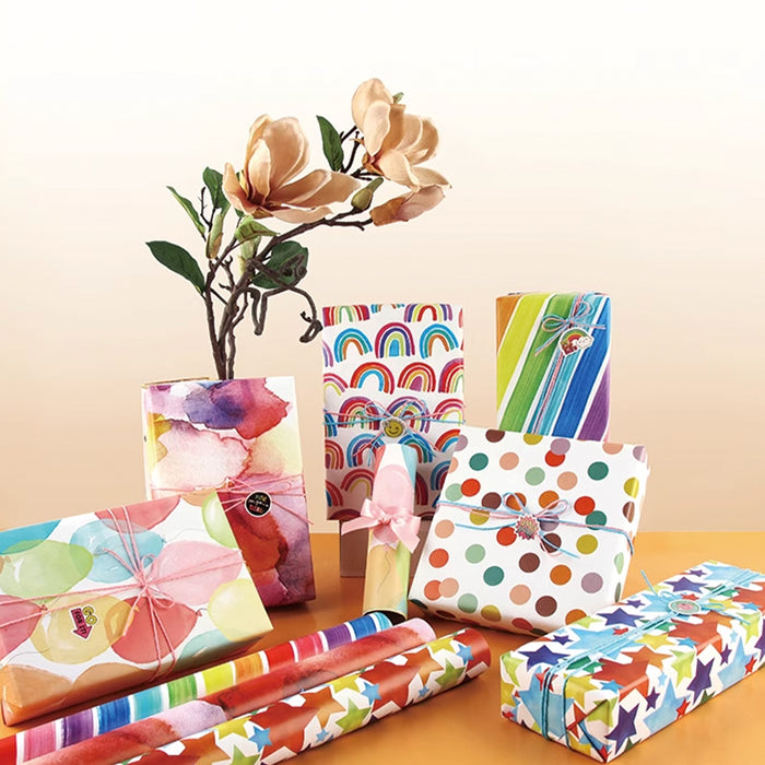 Gift Wrapping Paper Roll - 3M Colourful Polka Dots