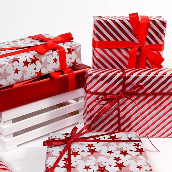 Gift Wrapping Paper Roll - 3M Solid Red