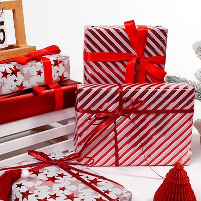 Gift Wrapping Paper Roll - 3M Solid Red